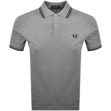 Fred Perry Twin Tipped Polo T Shirt Grey | Mainline Menswear us